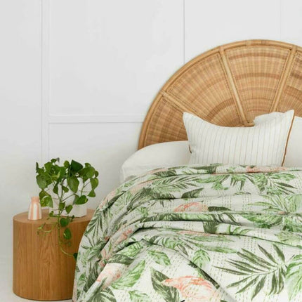 Kantha Quilt Indian Quilt Block Print Quilt Bedspread Bohemian Boho Cotton Throw Quilt Handmade Blanket Doona King Size