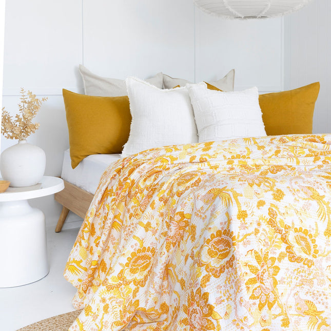 Kantha Quilt Indian Quilt Block Print Quilt Bedspread Bohemian Boho Cotton Throw Quilt Handmade Blanket Doona King Size