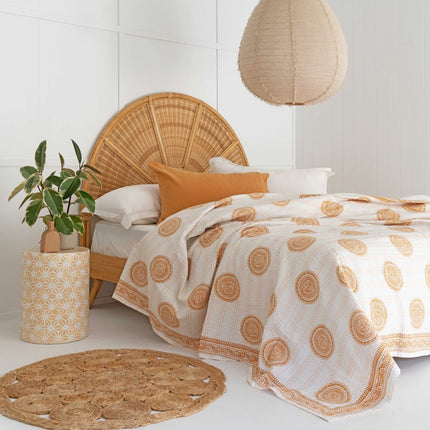 Kantha Quilt Indian Quilt Block Print Quilt Bedspread Bohemian Boho Cotton Throw Quilt Handmade Blanket Doona King Size