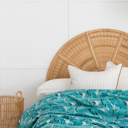 Kantha Quilt Indian Quilt Block Print Quilt Bedspread Bohemian Boho Cotton Throw Quilt Handmade Blanket Doona King Size