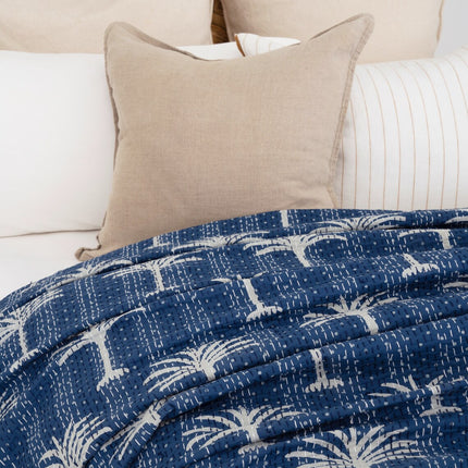 Kantha Quilt Indian Quilt Block Print Quilt Bedspread Bohemian Boho Cotton Throw Quilt Handmade Blanket Doona King Size