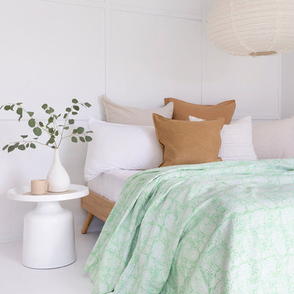 Kantha Quilt Indian Quilt Block Print Quilt Bedspread Bohemian Boho Cotton Throw Quilt Handmade Blanket Doona King Size