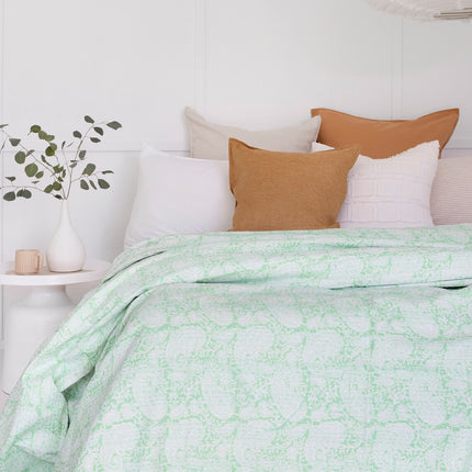 Kantha Quilt Indian Quilt Block Print Quilt Bedspread Bohemian Boho Cotton Throw Quilt Handmade Blanket Doona King Size