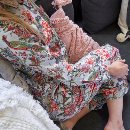 Pyjamas/ Floral Pure Cotton P J Set Pijamas Set Night Wear Soft Cotton Night Suit- Gift for her Bridesmaid PJ'sLounge Wear - L