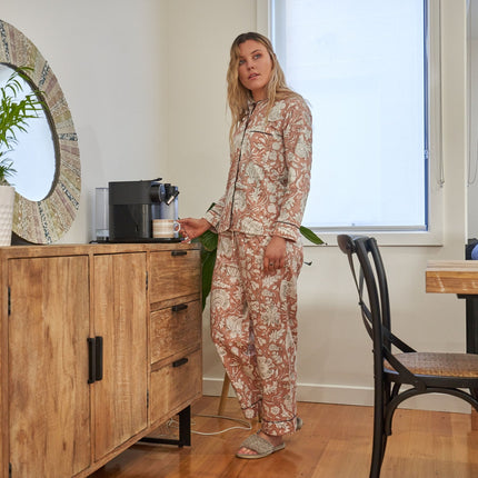 Pyjamas/ Floral Pure Cotton P J Set Pijamas Set Night Wear Soft Cotton Night Suit- Gift for her Bridesmaid PJ'sLounge Wear - S