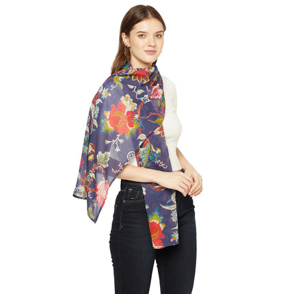 Bird Scarf, Bird Print Scarf, Tree Bird Scarf,Spring Summer Scarf,Autumn Scarf,Gifts For Her,Women Scarf, Gifts For Women Cotton Scarf