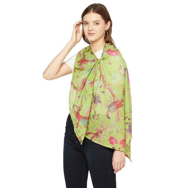 Bird Scarf, Bird Print Scarf, Tree Bird Scarf,Spring Summer Scarf,Autumn Scarf,Gifts For Her,Women Scarf, Gifts For Women Cotton Scarf