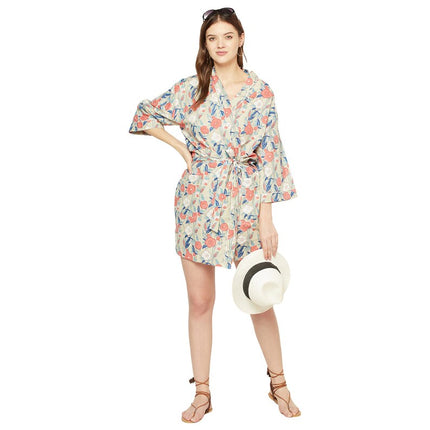 Kimono Cotton Kimono Bathrobe Frida Valentines Day GiftBird Bathrobe Turkish Bathrobe Cardigan Nightwear Dressing Gown Beach Bikini Summer SCK16