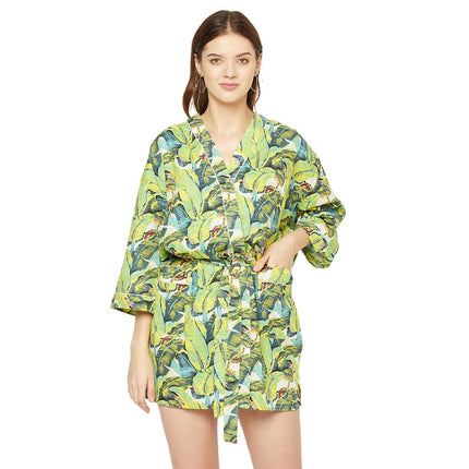 Kimono Cotton Kimono Bathrobe Frida Valentines Day GiftBird Bathrobe Turkish Bathrobe Cardigan Nightwear Dressing Gown Beach Bikini Summer SCK23