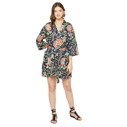 Kimono Cotton Kimono Bathrobe Frida Valentines Day GiftBird Bathrobe Turkish Bathrobe Cardigan Nightwear Dressing Gown Beach Bikini Summer SCK37