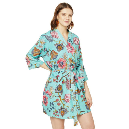 Kimono Cotton Kimono Bathrobe Frida Valentines Day GiftBird Bathrobe Turkish Bathrobe Cardigan Nightwear Dressing Gown Beach Bikini Summer SCK41