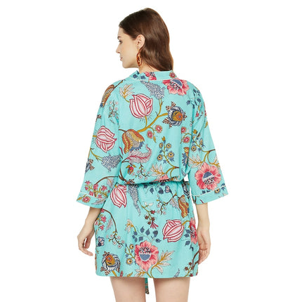 Kimono Cotton Kimono Bathrobe Frida Valentines Day GiftBird Bathrobe Turkish Bathrobe Cardigan Nightwear Dressing Gown Beach Bikini Summer SCK41