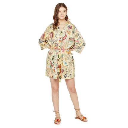 Kimono Cotton Kimono Bathrobe Frida Valentines Day GiftBird Bathrobe Turkish Bathrobe Cardigan Nightwear Dressing Gown Beach Bikini Summer SCK43
