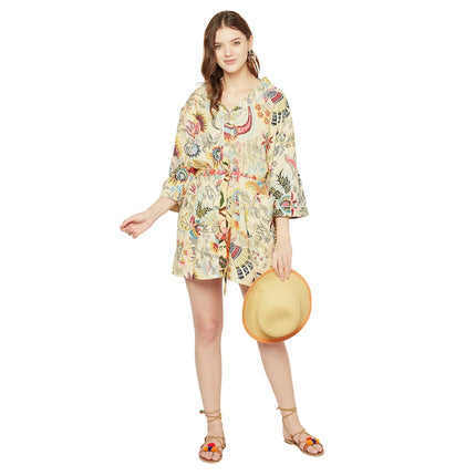 Kimono Cotton Kimono Bathrobe Frida Valentines Day GiftBird Bathrobe Turkish Bathrobe Cardigan Nightwear Dressing Gown Beach Bikini Summer SCK43