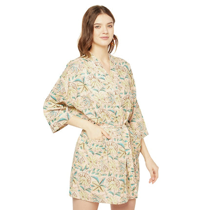 Kimono Cotton Kimono Bathrobe Frida Valentines Day GiftBird Bathrobe Turkish Bathrobe Cardigan Nightwear Dressing Gown Beach Bikini Summer SCK44
