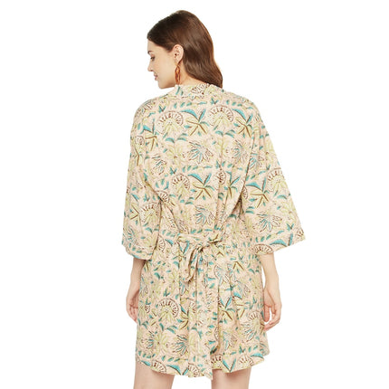 Kimono Cotton Kimono Bathrobe Frida Valentines Day GiftBird Bathrobe Turkish Bathrobe Cardigan Nightwear Dressing Gown Beach Bikini Summer SCK44
