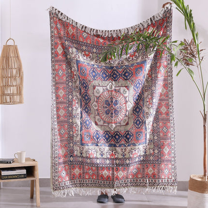 Luxury Rustic Cotton Wool Throw Rug Blanket Quilt   Large Picnic Throw Rug   Gift Valentines Mothers Day Easter   Boho Throw   Home Decor