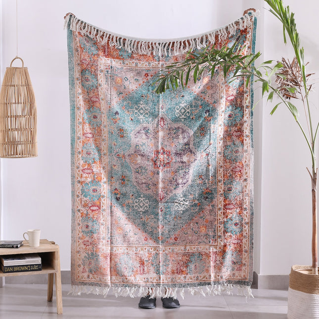 Luxury Rustic Cotton Wool Throw Rug Blanket Quilt   Large Picnic Throw Rug   Gift Valentines Mothers Day Easter   Boho Throw   Home Decor