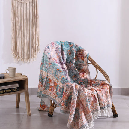 Luxury Rustic Cotton Wool Throw Rug Blanket Quilt   Large Picnic Throw Rug   Gift Valentines Mothers Day Easter   Boho Throw   Home Decor