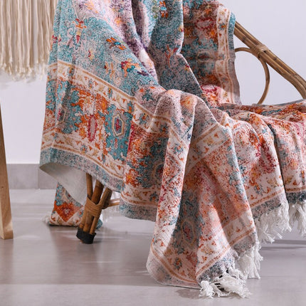 Luxury Rustic Cotton Wool Throw Rug Blanket Quilt   Large Picnic Throw Rug   Gift Valentines Mothers Day Easter   Boho Throw   Home Decor