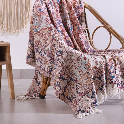 Luxury Rustic Cotton Wool Throw Rug Blanket Quilt   Large Picnic Throw Rug   Gift Valentines Mothers Day Easter   Boho Throw   Home Decor