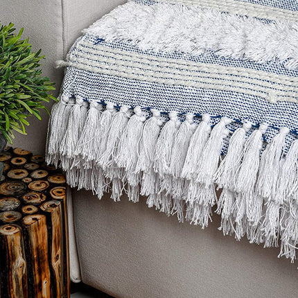 Hand Tufted Home Decor Cotton Throw Blanket Picnic Throw , Sofa Throw Handmade Throw Blanket, Boho Chick Blanket, Bedspread, Quilt, Throw