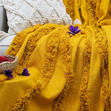 Bohemian Mustard Throw blanket handwoven throw sofa throw Moroccan blanket throw navy blanket sofa boho decor mothers day gift