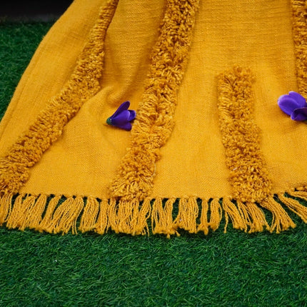 Bohemian Mustard Throw blanket handwoven throw sofa throw Moroccan blanket throw navy blanket sofa boho decor mothers day gift