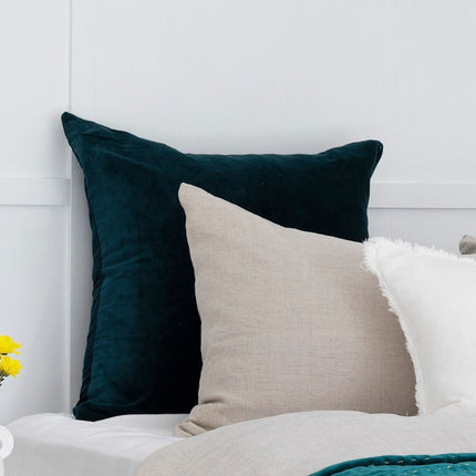 Luxury Velvet Pillow Cover, Soft Velvet Cushion Cover, Luxury Velvet Cushion covers, Velvet Pillow Case, Velvet Lumbar Cover - Dark Green