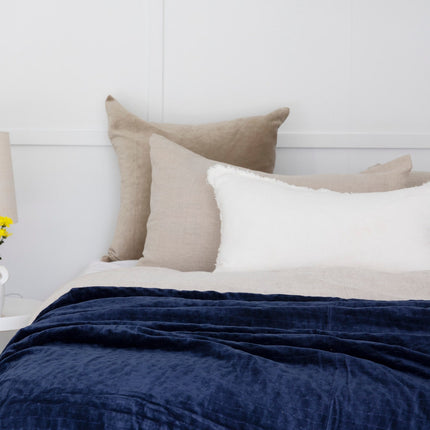 Boho Cotton Velvet Kantha Quilt Indian Quilt Block Print Quilt Bedspread Bohemian Boho Cotton Throw Quilt Handmade Gift - NAVY