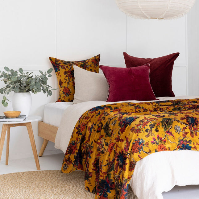 Mexican Painter Velvet Throw, Frida Floral Decorative Throw, Mexican Painter Art Garden Country Mexico Muertes Throw Cotton Velvet Throw