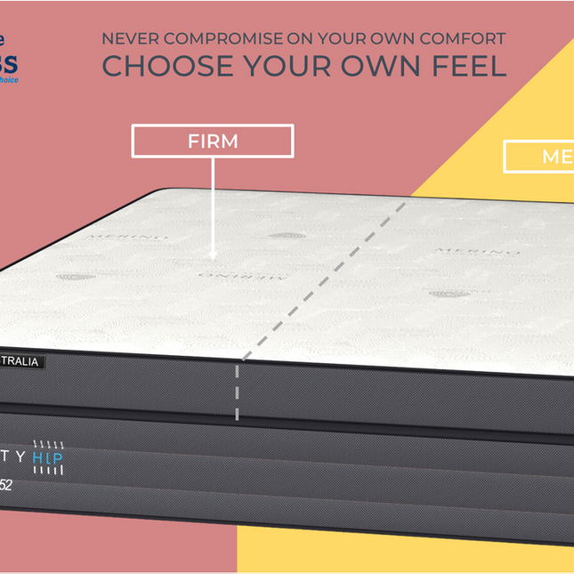 Serenity King Split Feel Mattress – One Side Firm / Other Side Medium