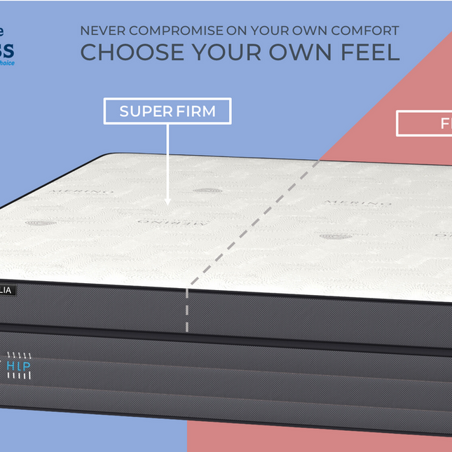 Serenity King Split Feel Mattress – One Side Super Firm / Other Side Firm