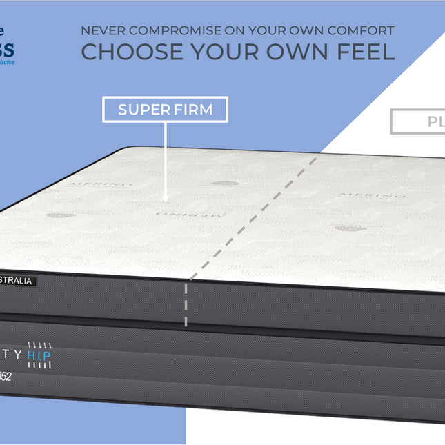 Serenity King Split Feel Mattress – One Side Super Firm / Other Side Plush