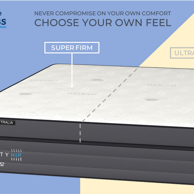 Serenity King Split Feel Mattress – One Side Super Firm / Other Side Ultra Plush