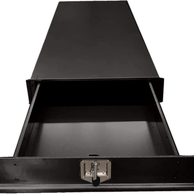 Under Tray Body Tool Box Trundle Drawer 1500 Long UTE Truck ToolBox Black