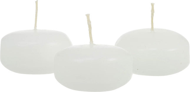 10 Pack of 8cm Ivory Wax Floating Candles - wedding party home event decoration