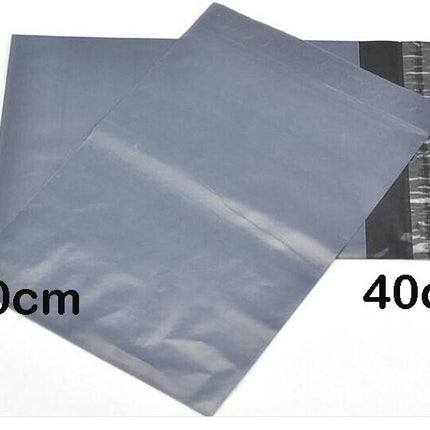 25 Pack - 400x300 mm GREY PLASTIC MAILING SATCHEL COURIER BAG POLY POSTAGE SHIPPING POST SELF SEAL
