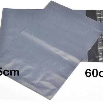 25 Pack - 600x450 mm LARGE GREY PLASTIC MAILING SATCHEL COURIER BAG SHIPPING POLY POSTAGE POST SELF SEAL