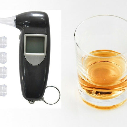 Digital Alcohol Tester LCD Police Breathalyser Grade Accuracy Portable Keychain - FREE POST