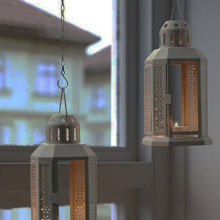 Dark Grey Metal Miners Lantern Summer Wedding Home Party Room Balconey Deck Decoration 21cm Tealight Candle