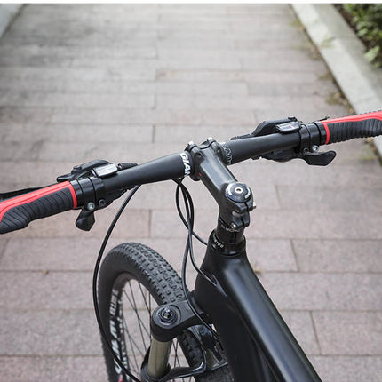 Bicycle Grips MTB Road Bike Double Lock Rubber Handlebar Grips Anti-Slip Rock Bros BLACK