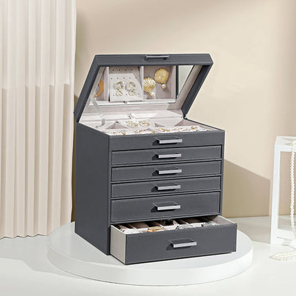 SONGMICS Jewellery Box with 6 Layers and 5 Drawers