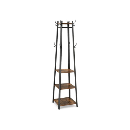 VASAGLE Coat Rack with 3 Shelves