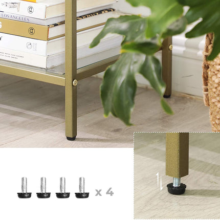 VASAGLE Sofa Console Table with 3 Shelves