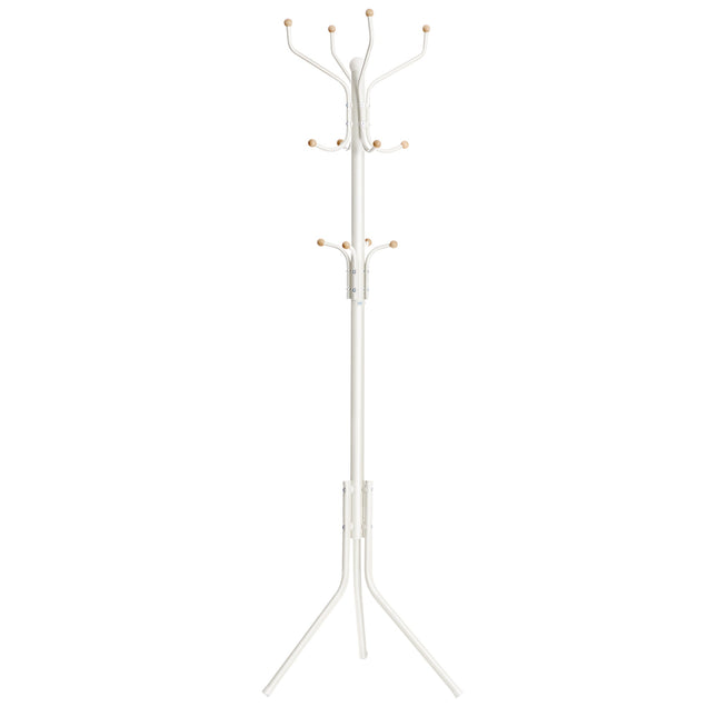 SONGMICS Metal Coat Rack Creamy White