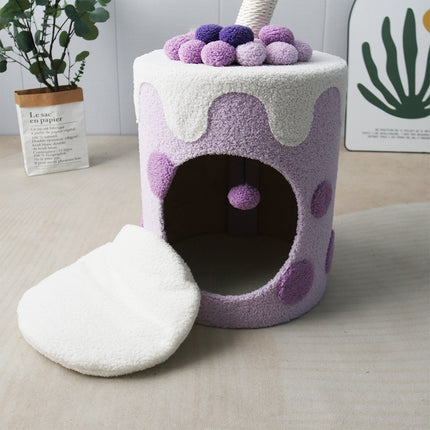 CATIO Purple Bubble Milktea Cat House