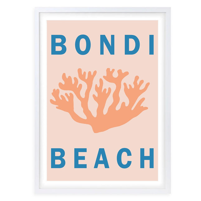 Wall Art's Bondi Beach Large 105cm x 81cm Framed A1 Art Print