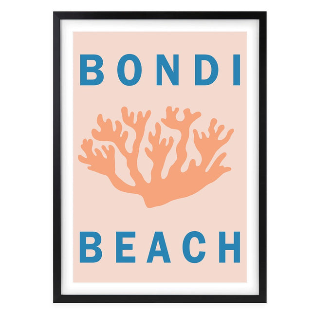 Wall Art's Bondi Beach Large 105cm x 81cm Framed A1 Art Print