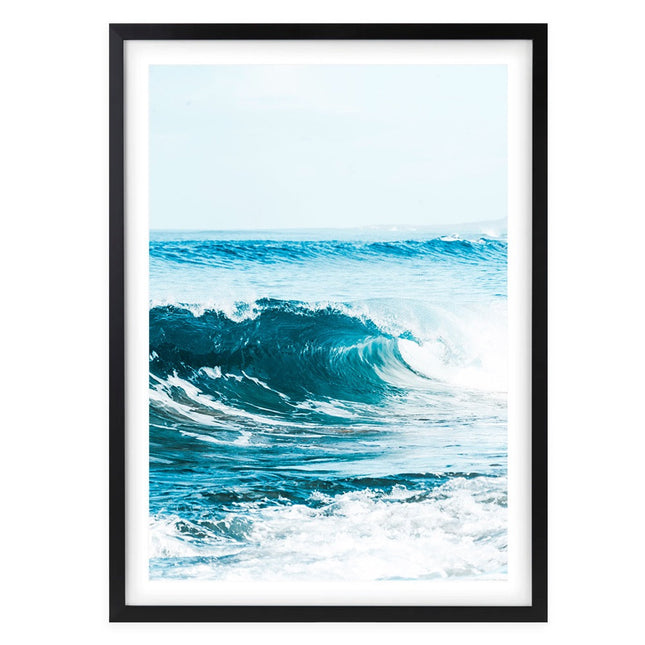 Wall Art's Breaking Waves Large 105cm x 81cm Framed A1 Art Print